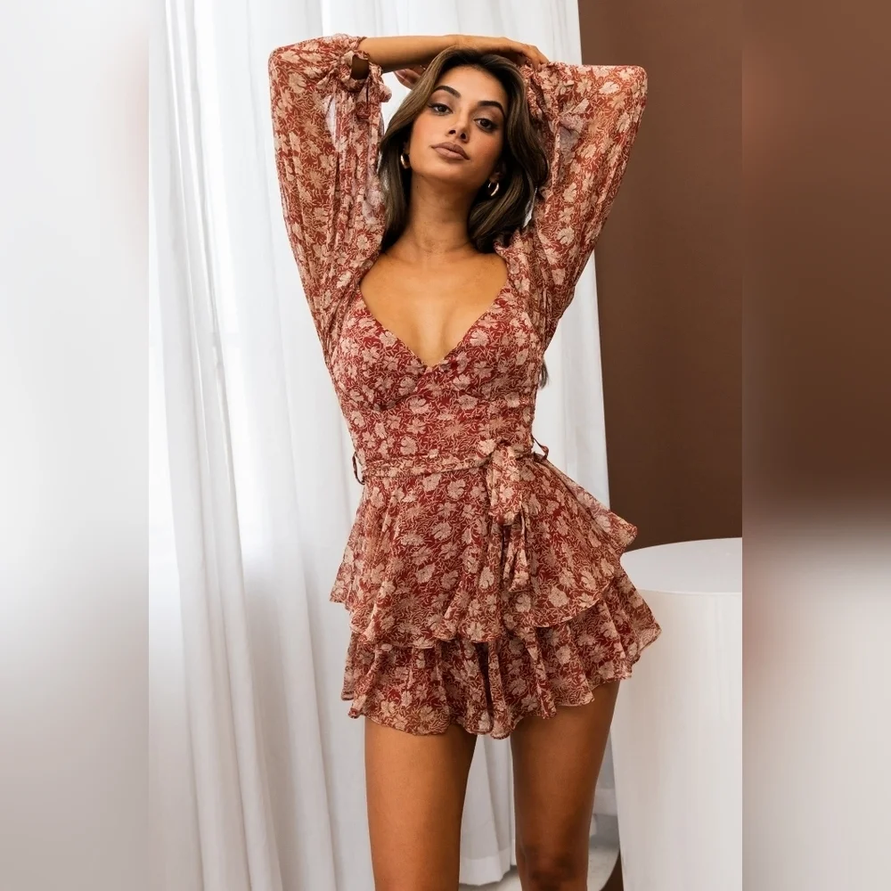 Bohemian Style Romper Size Small by Saints and Secrets NWT - Picture 2 of 8